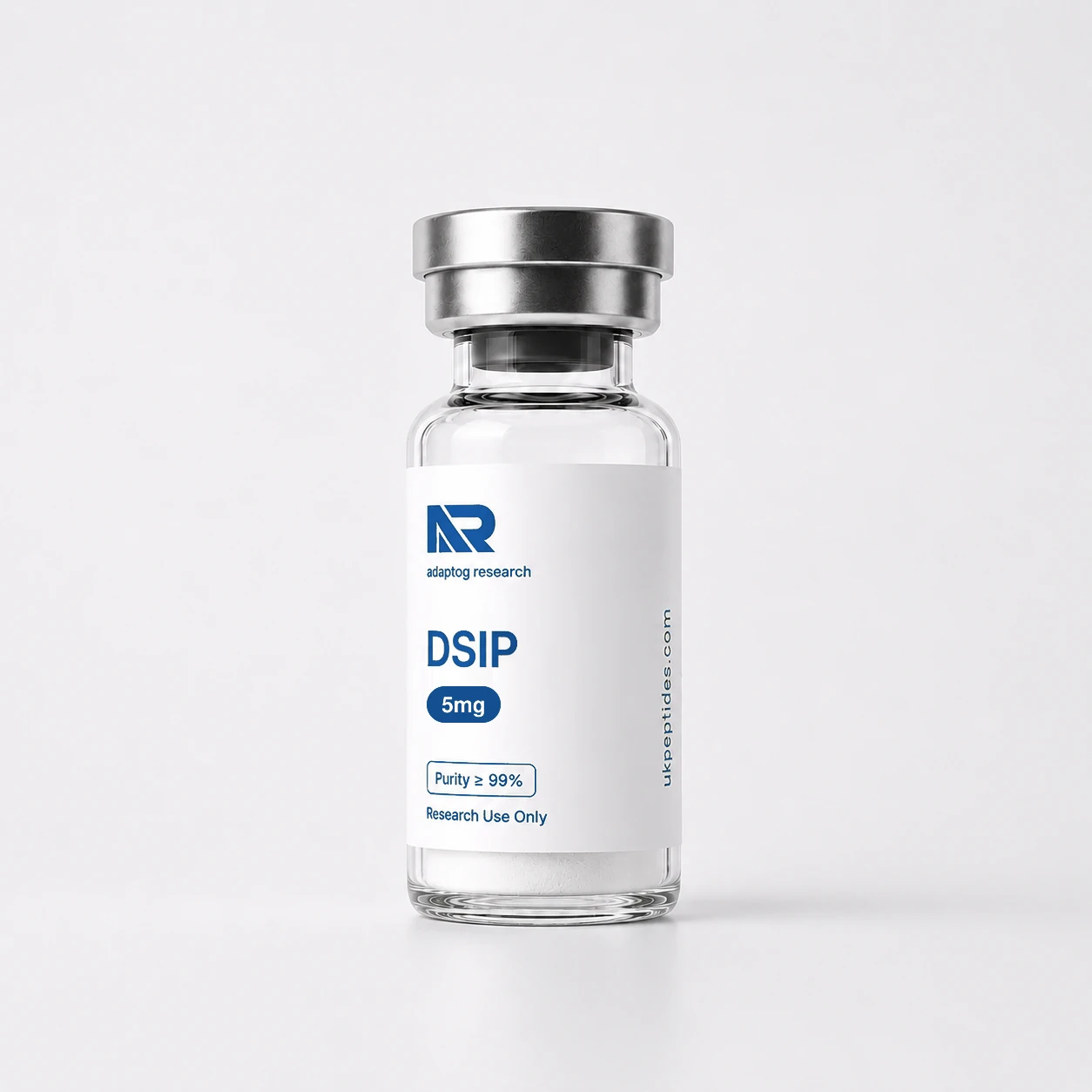 DSIP research peptide vial — 97.6% HPLC purity, lyophilised
