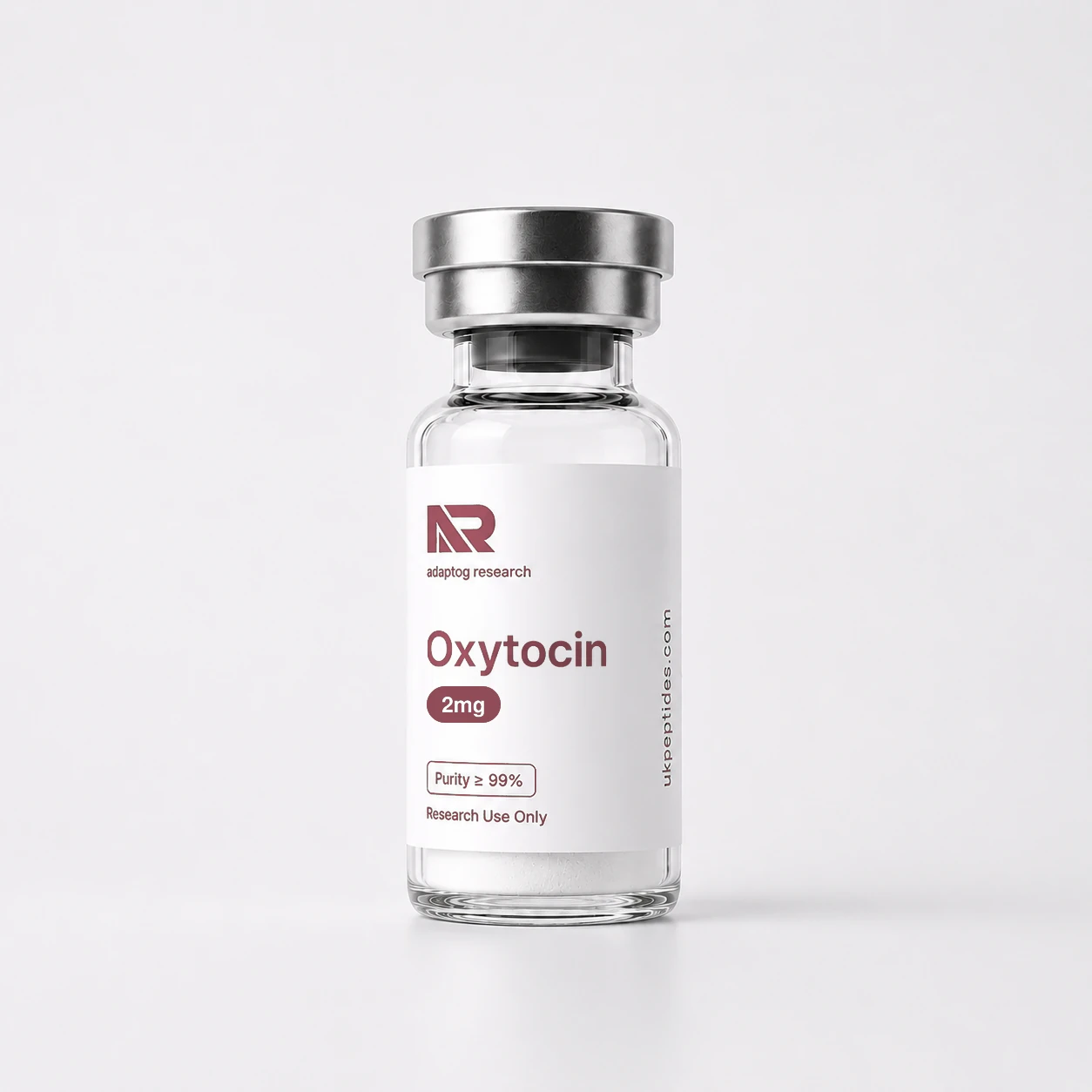 Oxytocin research peptide vial — 90.5% HPLC purity, lyophilised